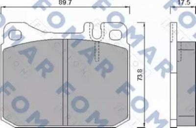 FOMAR FRICTION fo467981 -  Комплект тормозных колодок, дисковый тормоз